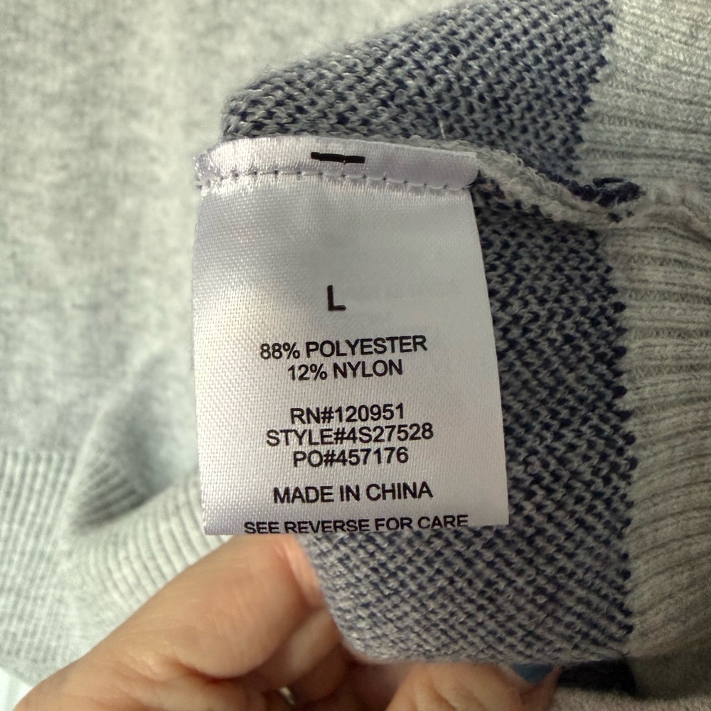 NWT Pink Rose Whatever Sweater, Women’s Large, Grey, Preppy Streetwear Statement - Picture 5 of 5